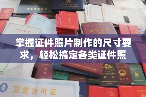 潮州掌握证件照片制作的尺寸要求，轻松搞定各类证件照
